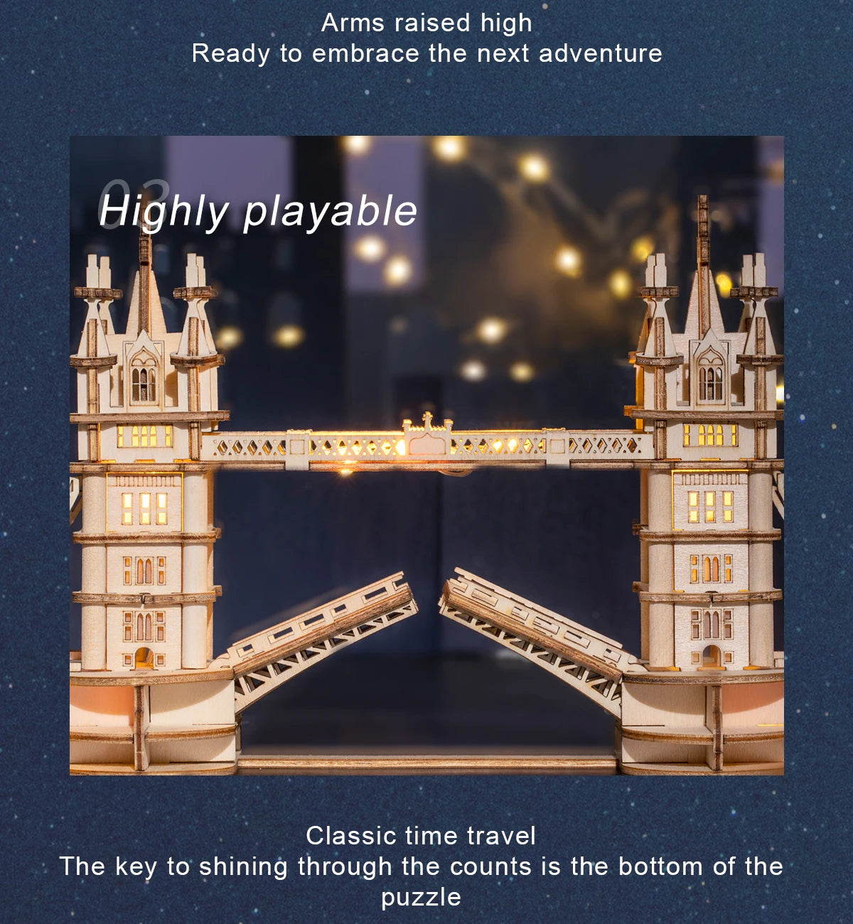 DIY 3D Tower Bridge Big Ben Famous Building Wooden Puzzle - Easier Life Emporium