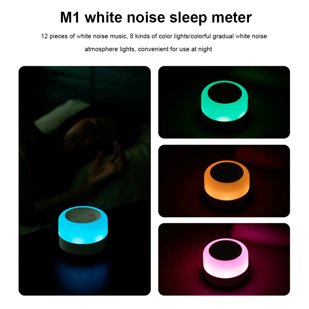 Desktop White Noise Machine Baby Sleep Sound Machine 24 Soothing Sound  Timer 7 Colors Night Lights - Easier Life Emporium