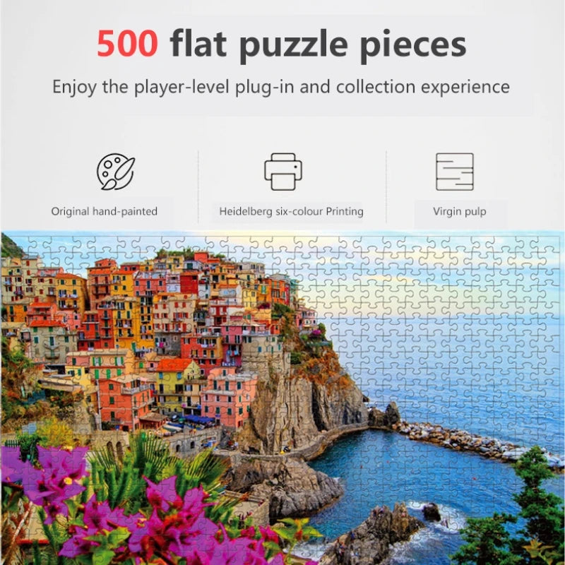 500 Pieces Jigsaw Puzzle Large Landscape Patterns /Mini Jigsaw Puzzles - Easier Life Emporium