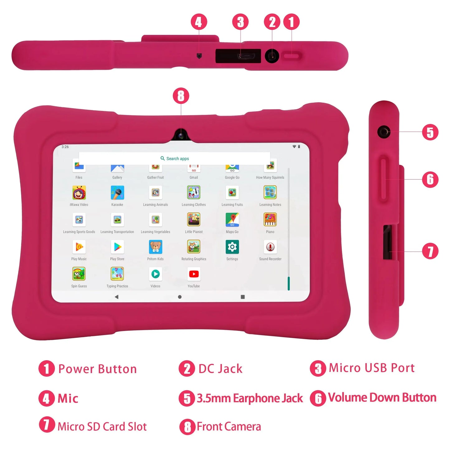 7 Inch Kids Tablet Quad Core Android 10 32GB - Easier Life Emporium
