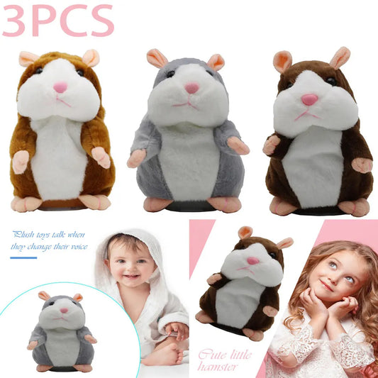 Hamster Plush Doll Pet Toy  Electronic Voice Changing Record Hamste