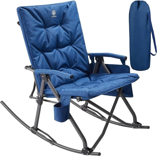 Oversized Padded Portable Rocker Chair for Outdoors,