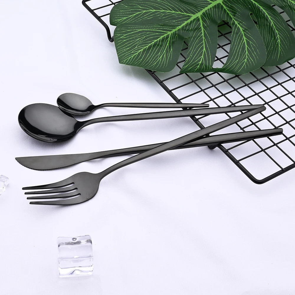 24Pcs Dinnerware Stainless Steel - Easier Life Emporium