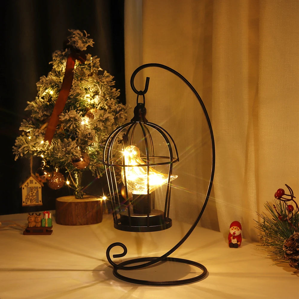 Creative Iron Birdcage Table Lamp Warm - Easier Life Emporium