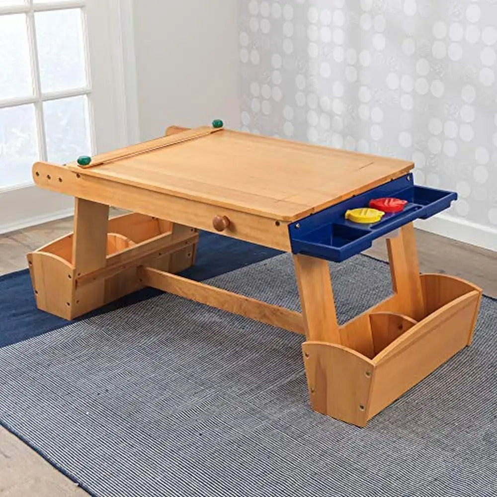 Children's Wooden Art Table Storage Bins