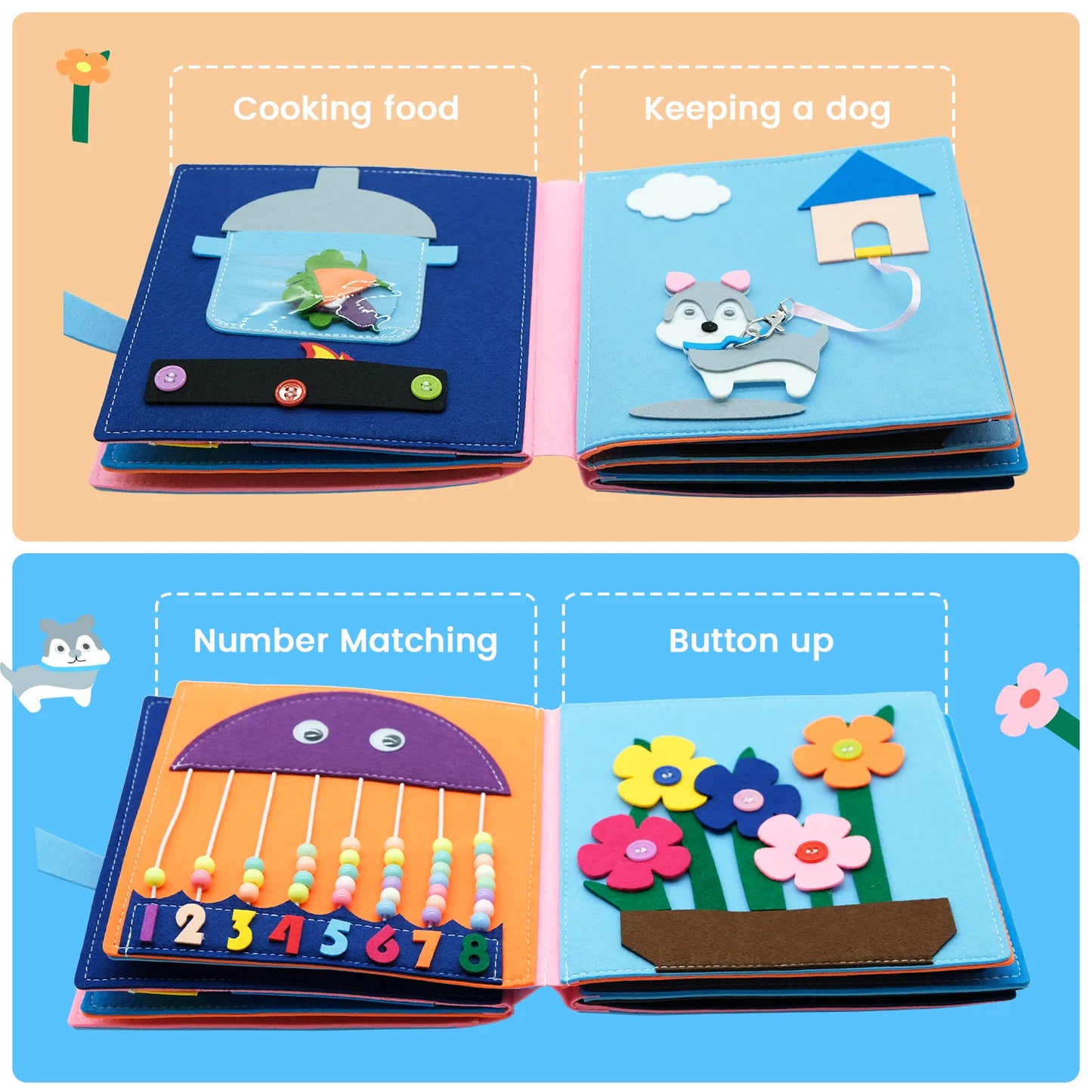 Math Early Learning Cloth Book Basic Life Skills - Easier Life Emporium