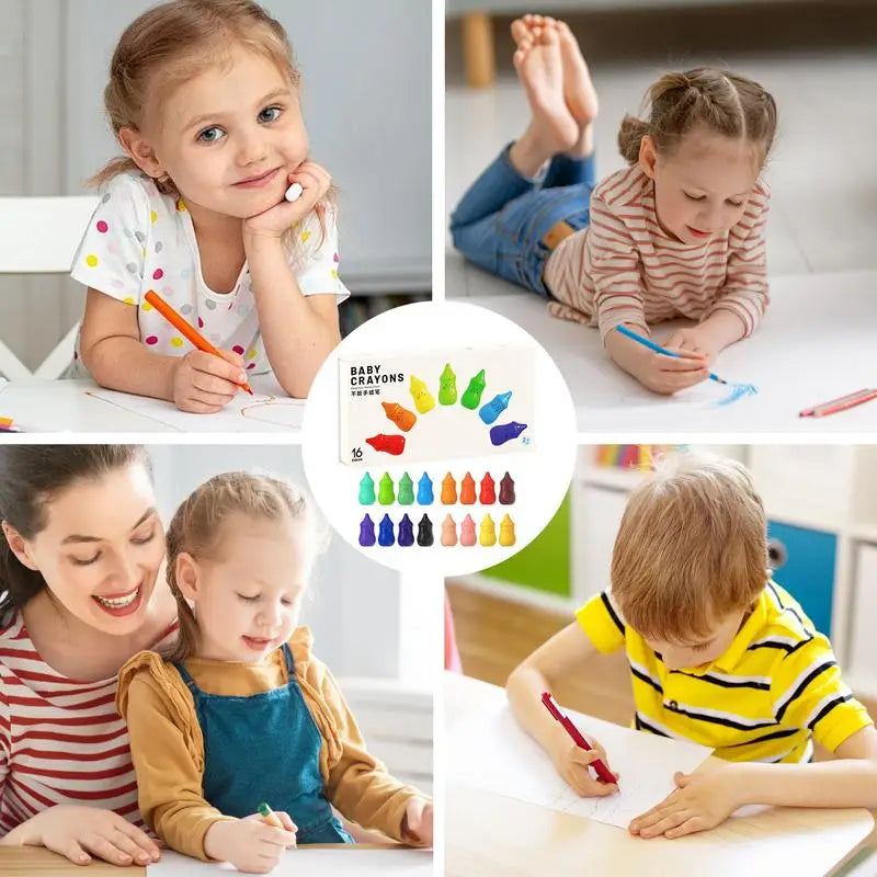 Toddler Crayons 8 Colors 16 Colors 24 Colors Finger Crayons