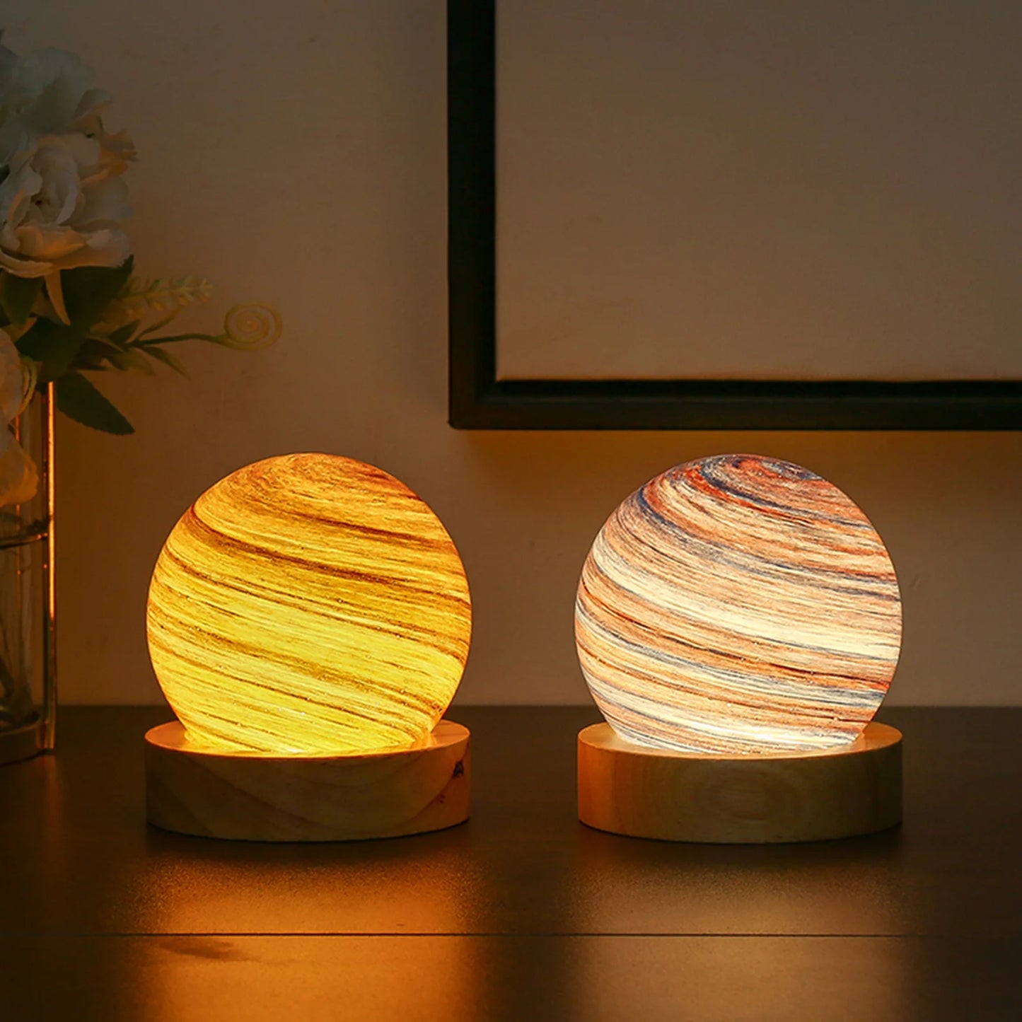 3D Planet Crystal Ball LED Night Light - Easier Life Emporium