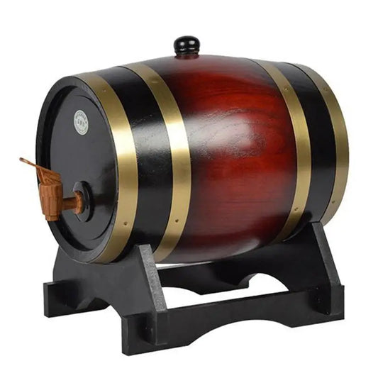 Home Oak Drinking Barrel Dispenser For Liquor Spirits - Easier Life Emporium