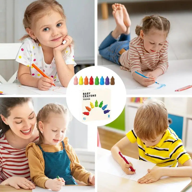 Toddler Crayons 8 Colors 16 Colors 24 Colors Finger Crayons