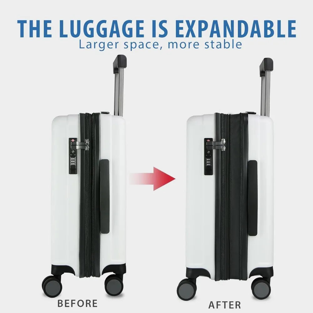 Hardside Expandable Carry On Luggage with Spinner Wheels