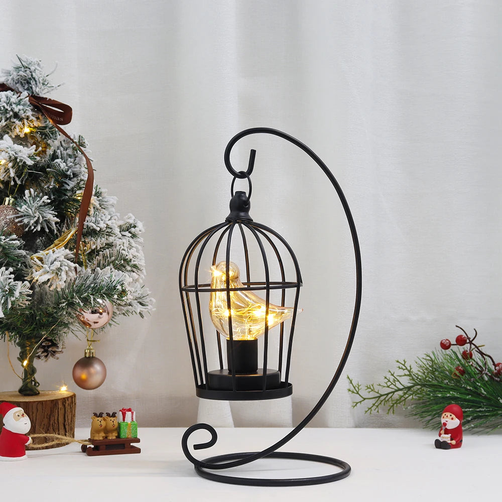 Creative Iron Birdcage Table Lamp Warm - Easier Life Emporium