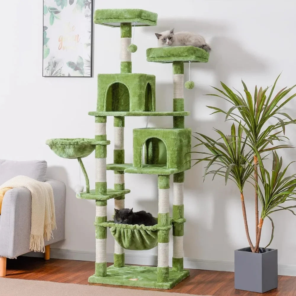 Cat House Furniture With Padded Plush Perch Toys - Easier Life Emporium