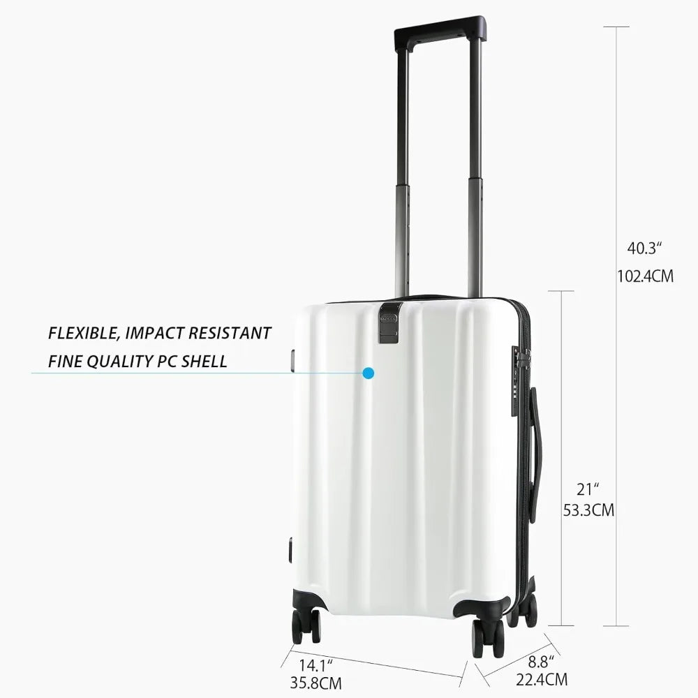 Hardside Expandable Carry On Luggage with Spinner Wheels