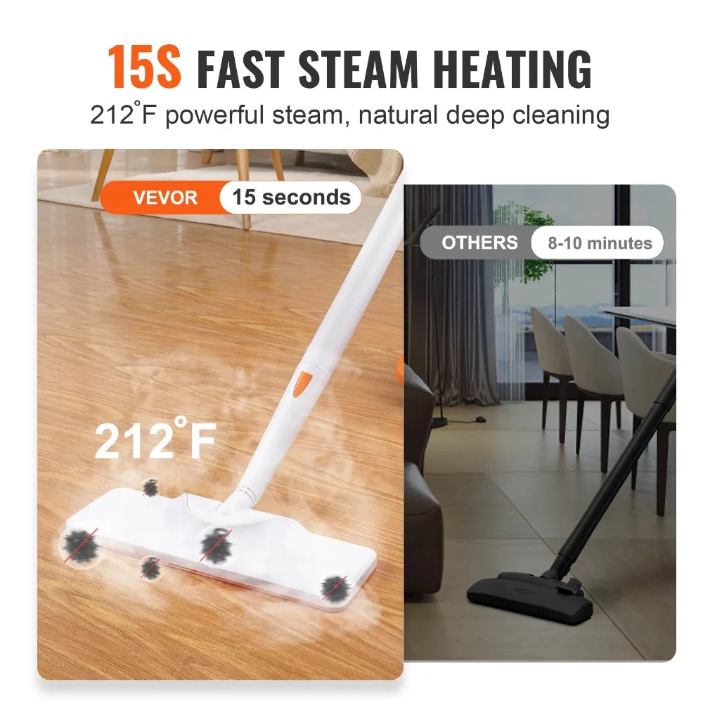 Steam Mop with 20 pcs Accessories Portable Steamer - Easier Life Emporium