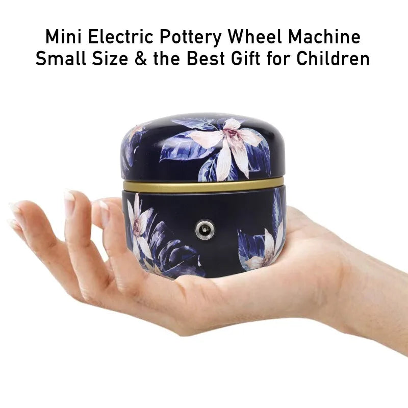 Mini Electric Pottery Wheel Sculpting Kit Craft tool with Tray - Easier Life Emporium