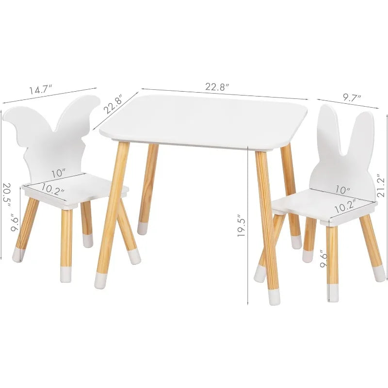 Kids Table with 2 Chairs Set - Easier Life Emporium