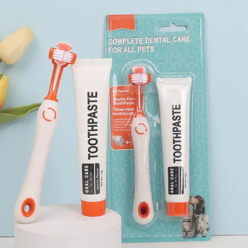 Toothbrush And Toothpaste Dog Teeth Cleaning Brush Kit - Easier Life Emporium