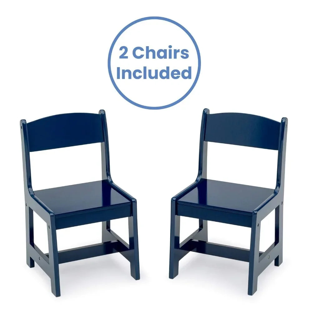 Kids Wood Table and Chair Set (2 Chairs Included) - Easier Life Emporium
