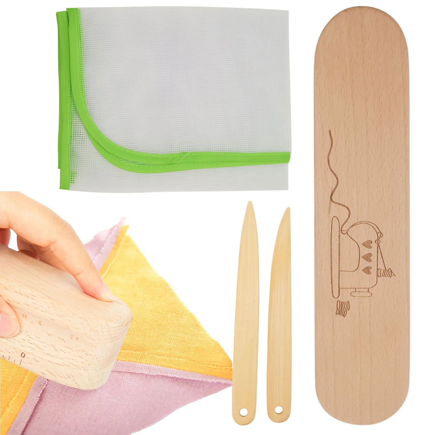 Wood Tailors Clapper Multi-Purpose Sewing Tool For Flattening