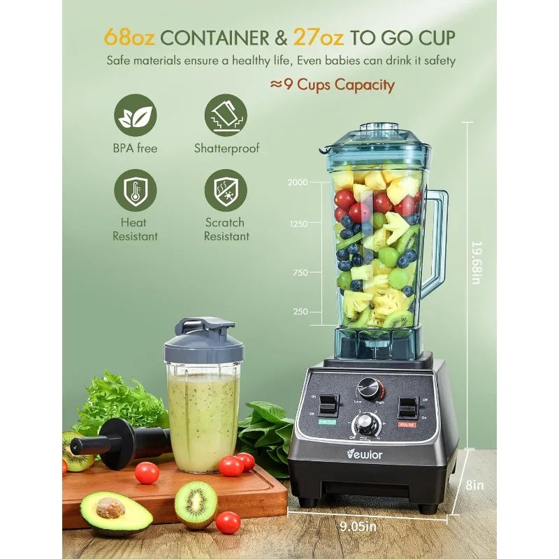 Professional Blender with 68oz  Container - Easier Life Emporium