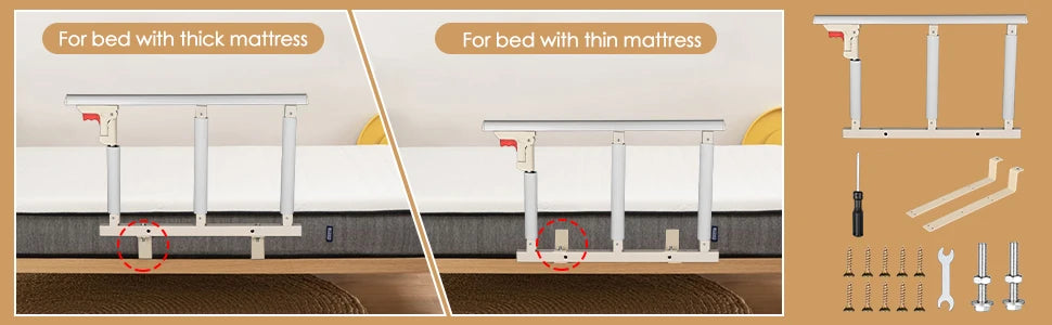 For Seniors Bed Side Guard Rail To Prevent Falling Out Bed - Easier Life Emporium